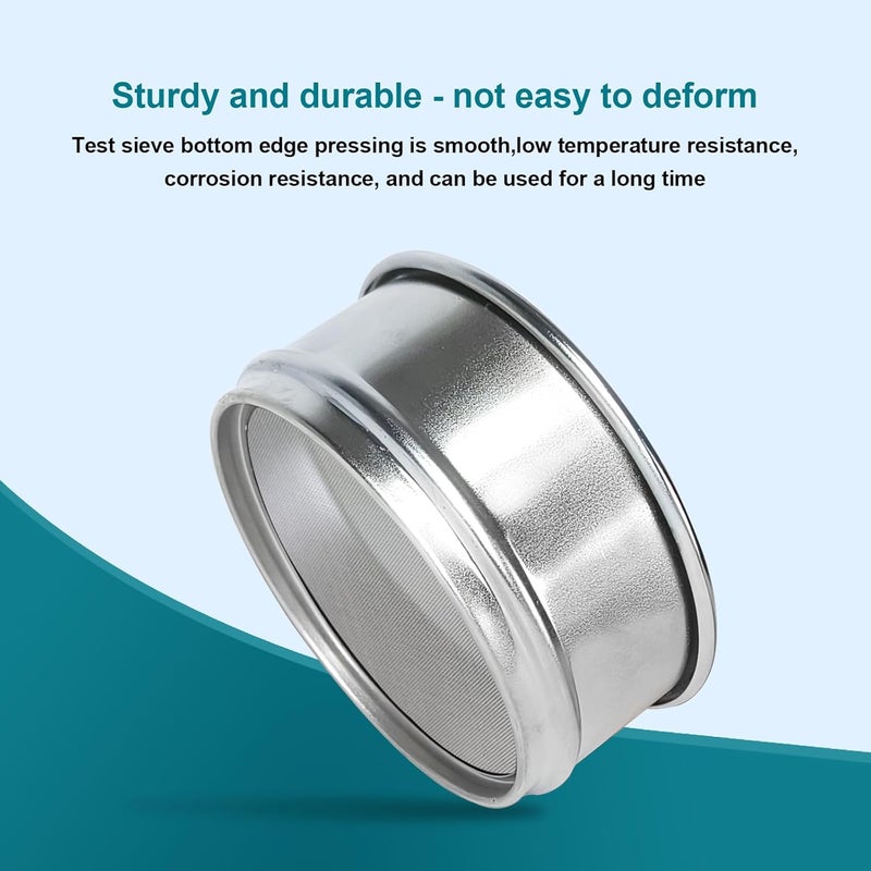 LVDALAB 304 Stainless Steel Mesh Lab Sieve, 70 Mesh(0.25mm) Aperture Test Sieve, 4inch(10cm) Economy Standard Analysis Sample Test Sieves for Industrial Laboratory Homes - Image 4